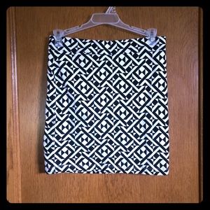 Checkered spandex mini skirt